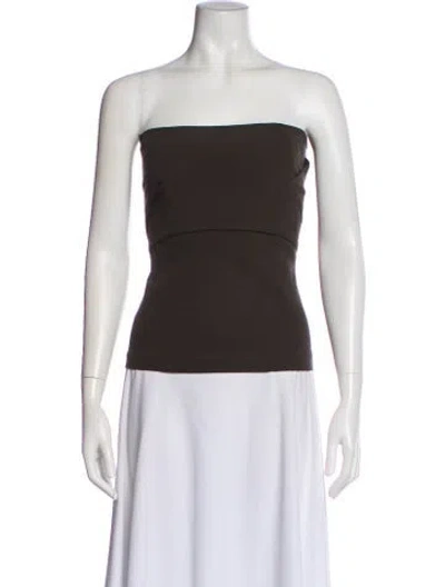Pre-owned Rick Owens Strapless Top In Brown