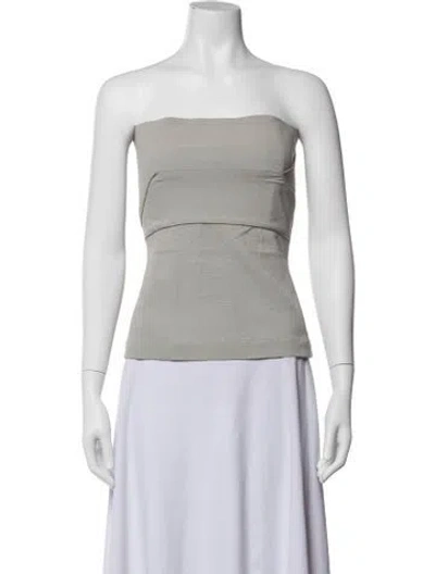 Pre-owned Rick Owens Strapless Top In Grey