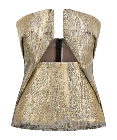 RICK OWENS RICK OWENS PRONG-DETAIL STRAPLESS TOP