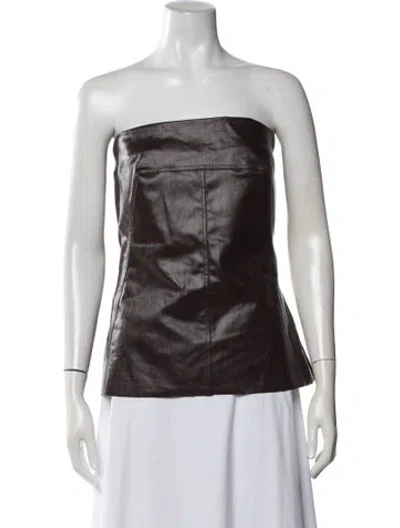 Pre-owned Rick Owens Strapless Top W/ Tags In Brown