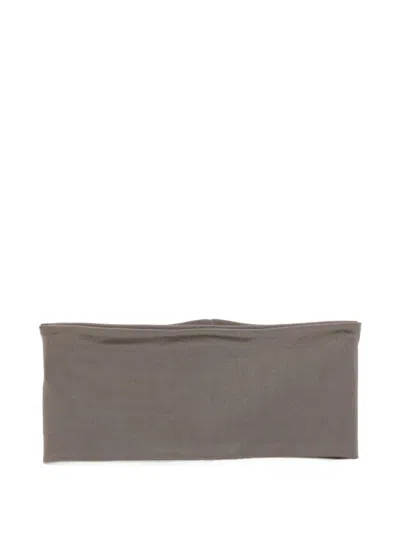 Rick Owens Strapless Viscose Bandeau Top With Stretch Fabric In Gray
