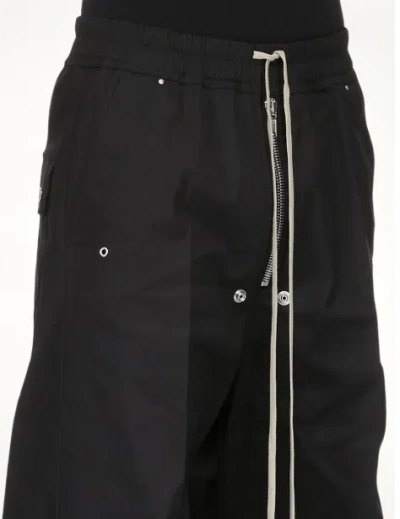 Rick Owens Strapped Wide Bela Pants In Black