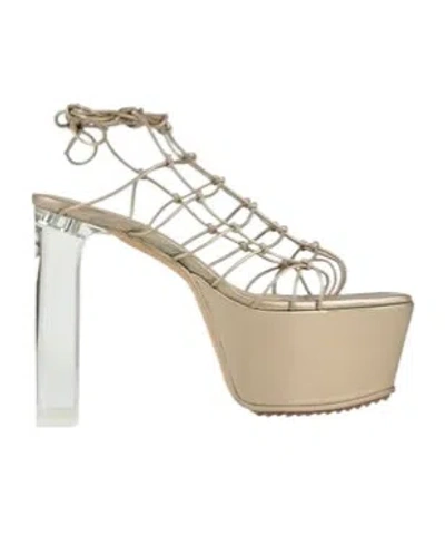 Rick Owens Strappy High Heels Sandals In Nude