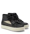 Rick Owens Straps Vintage Leather High-top Sneakers In Black