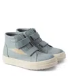 Rick Owens Straps Vintage Leather High-top Sneakers In Blue