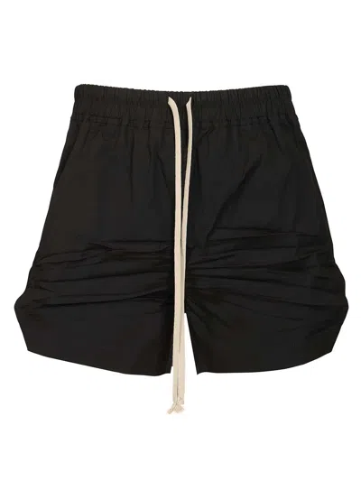 Rick Owens Stretch Cotton Boxer Trousers Black