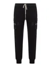 Rick Owens Stretch Cotton Cargo Sports Pants In Black