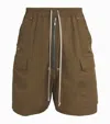 Rick Owens Bela Boxers Bermuda Shorts In Brown