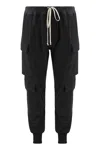 Rick Owens Stretch Cotton Track-pants In Black