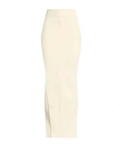 Rick Owens Stretch Knit Pencil Skirt In Neutral