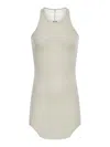 Rick Owens Stretch Ribbed Tank Top In Nude & Neutrals