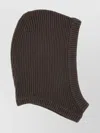 Rick Owens Stretch Ribbed Texture Hat In Brown