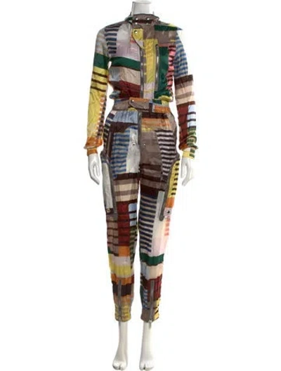 Pre-owned Rick Owens Striped Jumpsuit In Multi
