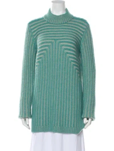 Pre-owned Rick Owens Striped Turtleneck Sweater In Multi