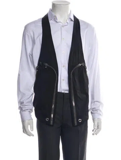 Pre-owned Rick Owens Striped Vest In Black