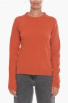 RICK OWENS STROBE CREW NECK CASHMERE BLEND SWEATER