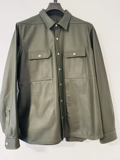 Pre-owned Rick Owens Strobe Fw22 Green Outershirt