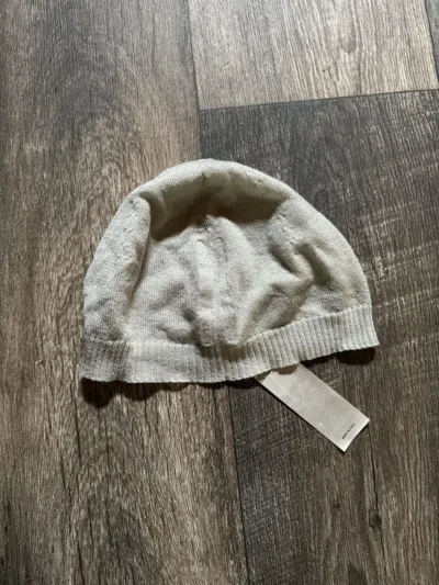 Pre-owned Rick Owens Strobe Fw22 Lightweight Beanie In Pearl Gray