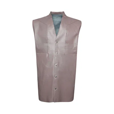 Pre-owned Rick Owens Strobe Jumbo Cut Out Outershirt 'dusty Pink' | Men's Size 52