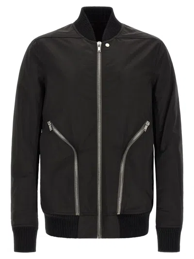 Rick Owens Structured Bomber Jacket In Black