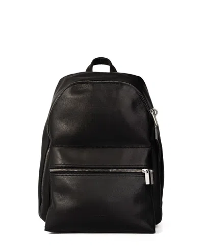Rick Owens Structured Calf Leather Backpack With Zip Closure