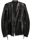 Rick Owens Strutter Leather Jacket In Black