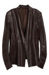 Rick Owens Strutter Leather Jacket In Mahogany