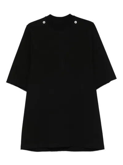 Rick Owens Stud-detailed Organic Cotton T-shirt In Black