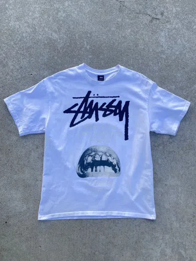Pre-owned Rick Owens Stussy  40th World Tour Collection Tee Medium In White