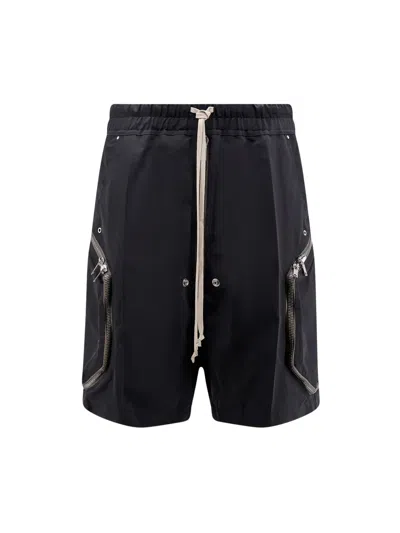 Rick Owens Tower Heizer Bermuda Shorts In Black