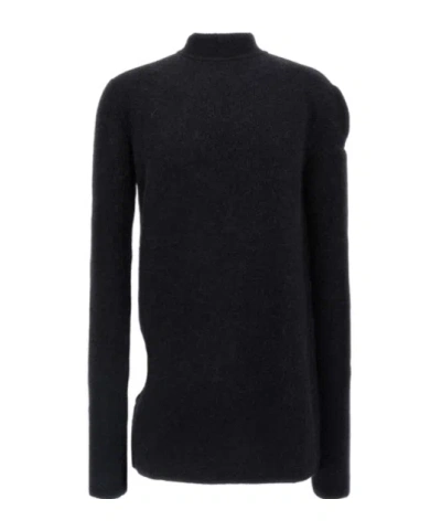 Rick Owens Subhuman Cut-out Sweater In Black