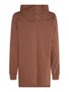 RICK OWENS BROWN COTTON SWEATSHIRT