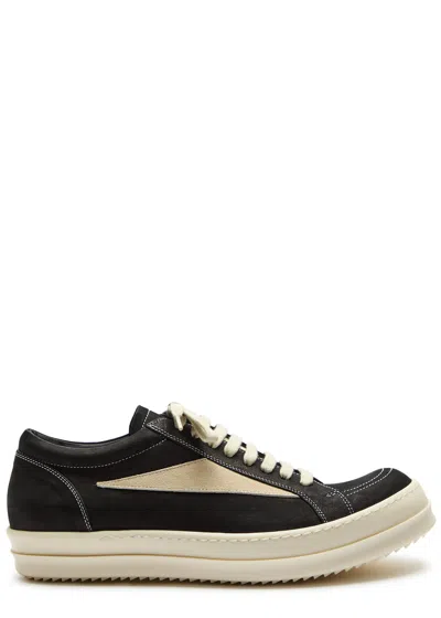 Rick Owens Suede And Leather Sneakers In Black