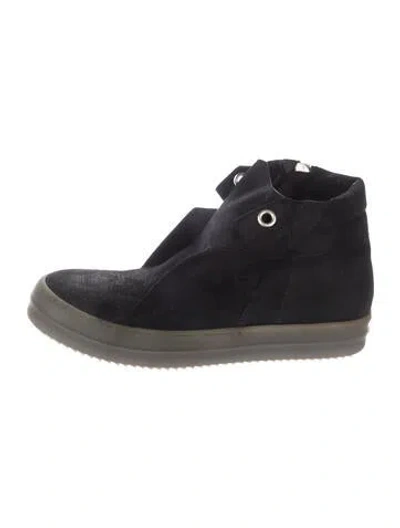 Pre-owned Rick Owens Suede Boots In Blue