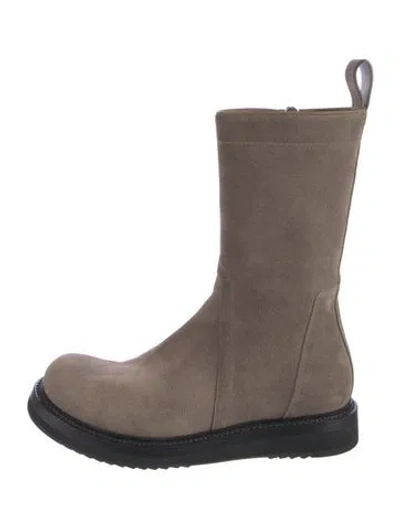 Pre-owned Rick Owens Suede Boots In Brown
