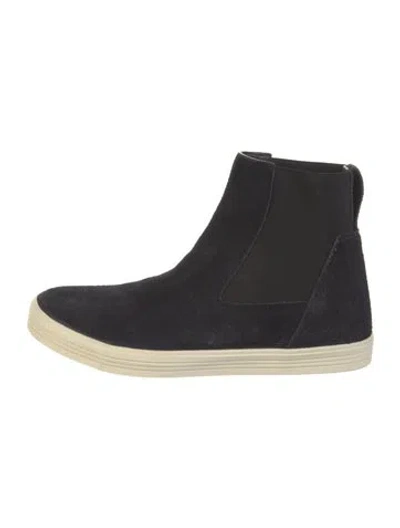 Pre-owned Rick Owens Suede Chelsea Boots In Black