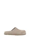 Rick Owens Suede Mules Round Toe In Flesh