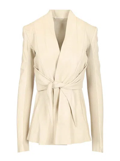RICK OWENS CHAQUETA CASUAL - BLANCO
