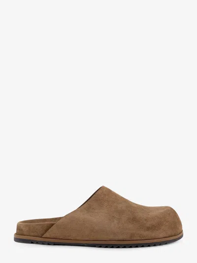 Rick Owens Granola Suede Mules In Multi