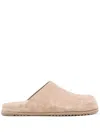 Rick Owens Round Toe Flat Slippers In Brown