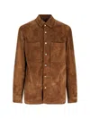 Rick Owens Outershirt In Leather Jackets Brown In Brown