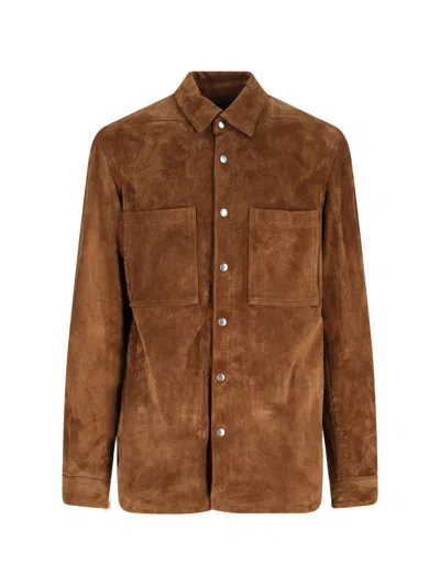 RICK OWENS SUEDE SHIRT JACKET