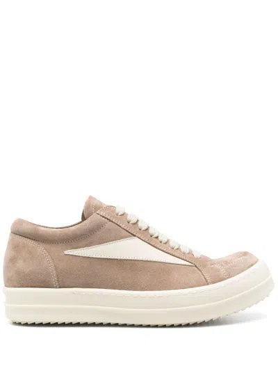 Rick Owens Round Head Low-cut Casual Shoes In Nude