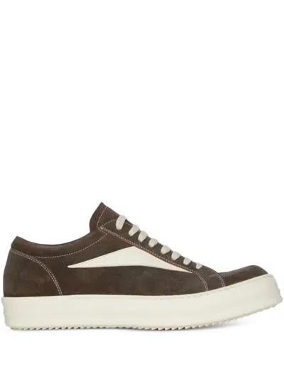 Rick Owens Suede Sneakers In Brown