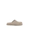Rick Owens Suede Mules Round Toe In Beige