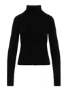 Rick Owens Womens Black Headon Double Lupetto High Neck Cashmere-blend Jumper In Black