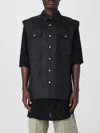 Rick Owens Jumbo Sleeveless Linen Shirt In Black