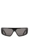 Rick Owens Angular Black Acetate Sunglasses In Black