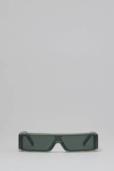 Rick Owens Sunglasses Gethshades Bosco Temple/bosco In Green