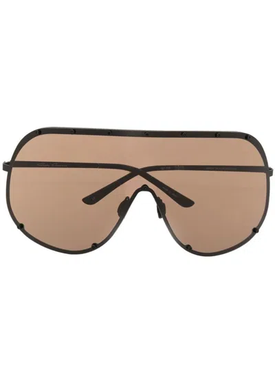 Rick Owens Sunglasses Shield Accessories In Black